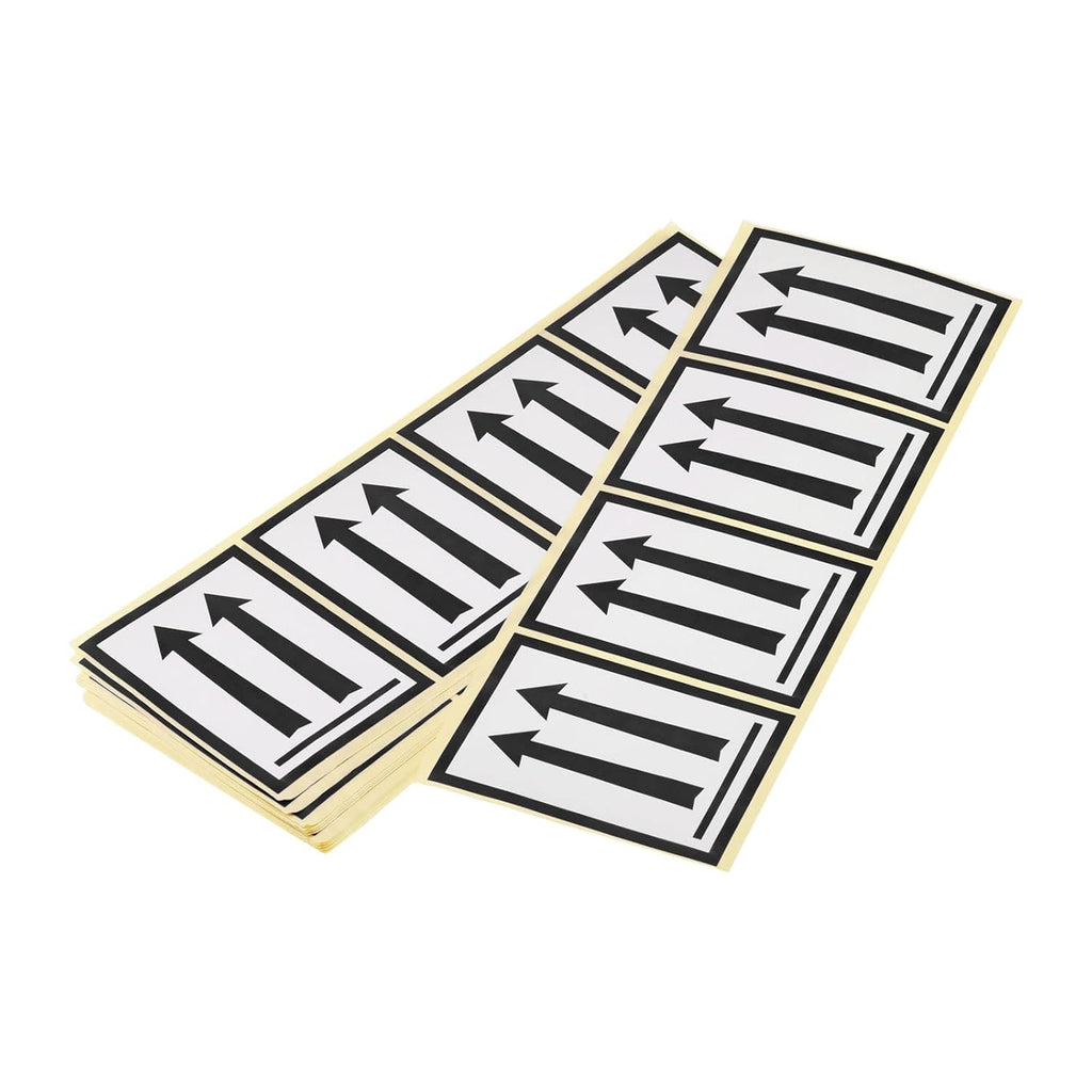 Rectangle Black Arrows This Side Up Safe Handling Stickers