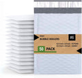 #6 Poly Bubble Mailers 12.5x19 Inches Shipping Padded Envelopes Self Seal Waterproof Cushioned Mailer, White
