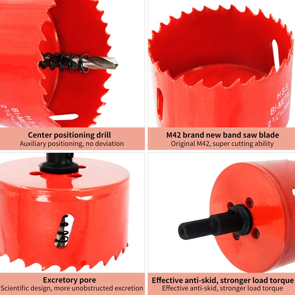 6.26 inch Hole Saw, LAIWEI bi-Metal Hole Cutter. for Drilling Wood, Aluminium Profiles, PVC, plasterboard, etc. Round Knife Calibre 6-1/4"(159mm)