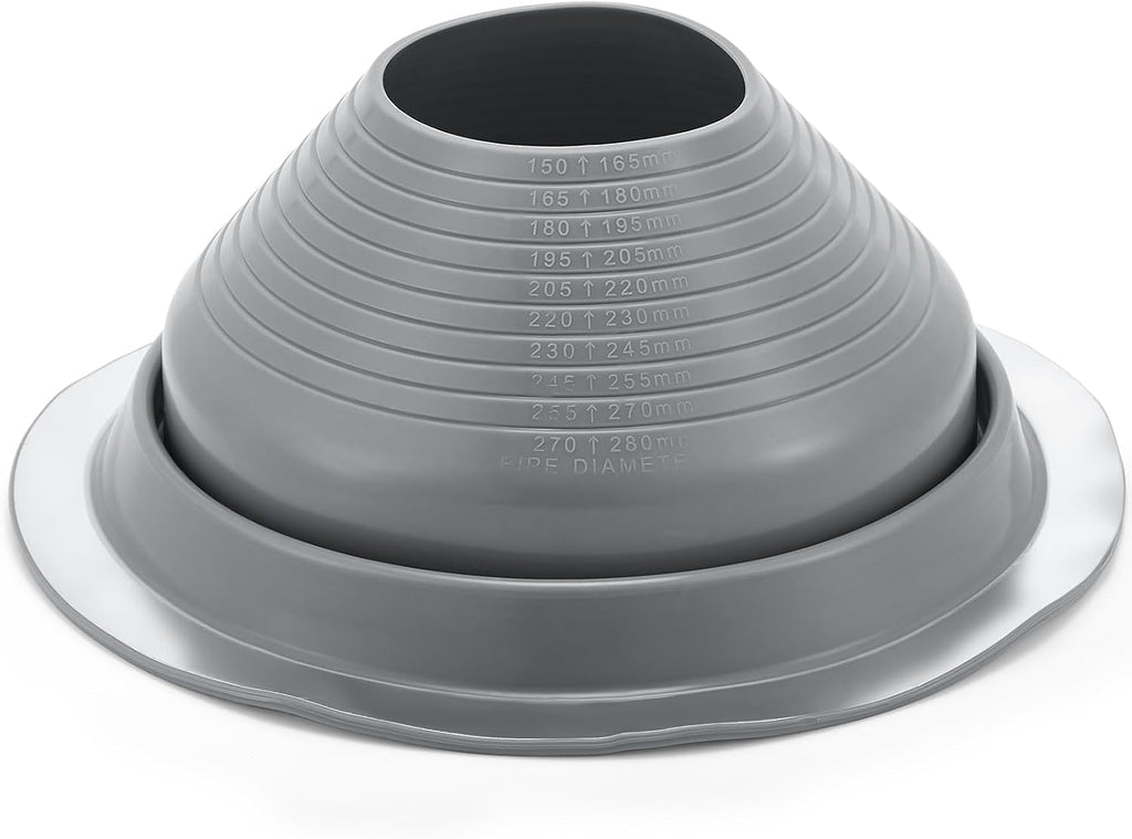 1 Pcs #6 Pipe Od 5"-9" Flexible Roof Jack Pipe Boot Flashing Vent High Temp Silicone Chimney for Roof Vents