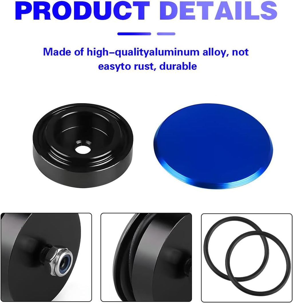 BELOMI Aluminum Rear Wiper Delete Plug with Waterproof Seal, Blue