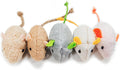 cat Toys 5pcs Mouse Toys, Interactive Catnip Animal Toys for Indoor Kittens to Eliminate Boredom for Bored Indoor
