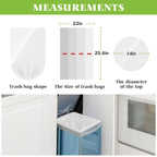 Medium Clear Trash Bags 8 Gallon 330 Count Kitchen Garbage Bags