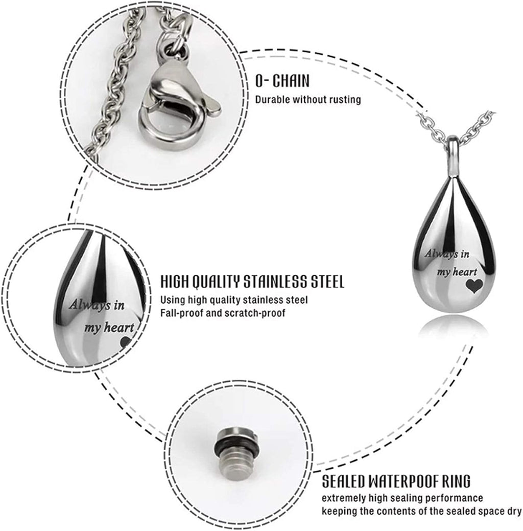Urn Necklaces for Ashes, Cremation Necklack for Ashes, Urn Necklaces for Ashes for Women, Cremation Jewelry Locket