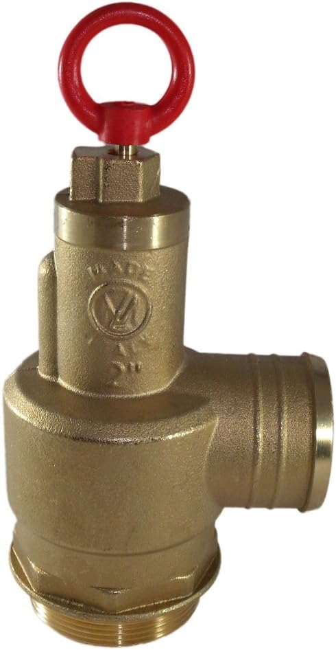 Brass Pressure Relief Valve, 300 CFM, 2" Diameter, Fully Adjustable, Non-Code (1050-0000 MZ)