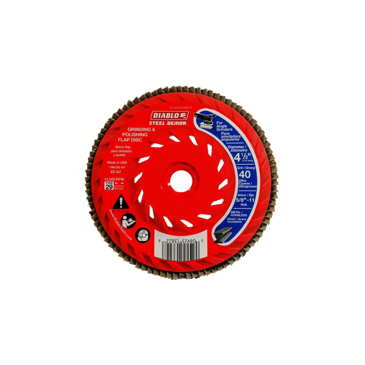 Diablo Steel Demon Flap Disc for Metal - 4-1/2", 60-Grit Coarse