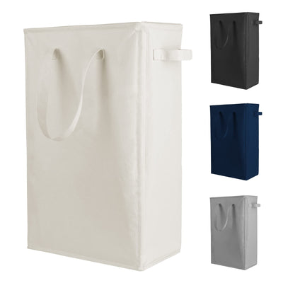 Slim Laundry Hamper Handles Collapsible Laundry Basket Thin Dirty Clothes Basket Narrow Laundry Bag Foldable Dirty