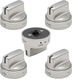 5Pcs WB03X24818 Gas Stove Knobs Replacement for GE Range Cooktop Oven, Surface Burner Control Knobs Compatible with