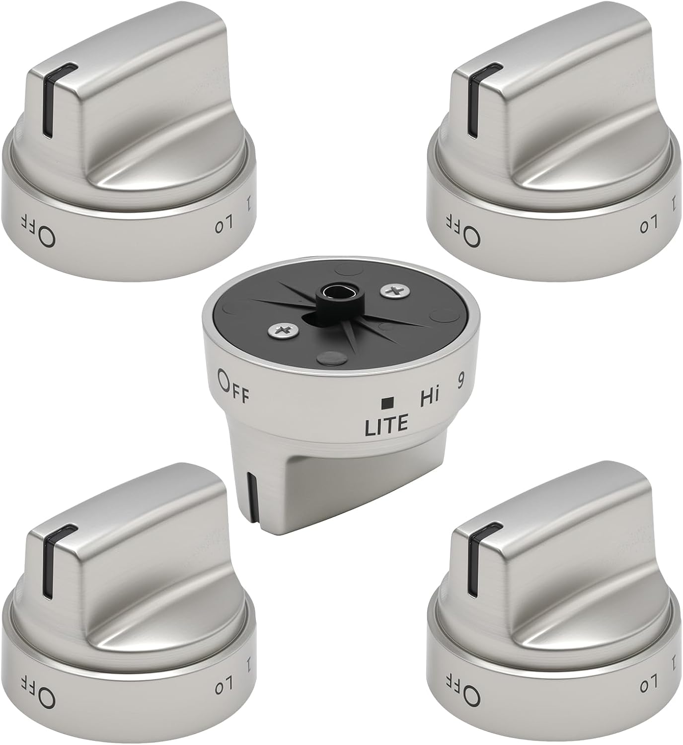 5Pcs WB03X24818 Gas Stove Knobs Replacement for GE Range Cooktop Oven, Surface Burner Control Knobs Compatible with