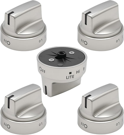 5Pcs WB03X24818 Gas Stove Knobs Replacement for GE Range Cooktop Oven, Surface Burner Control Knobs Compatible with