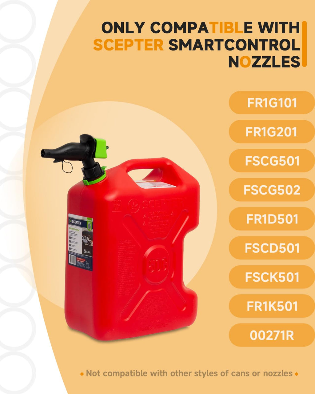 Fuel Can Spout O-Ring Compatible with Scepter SmartControl