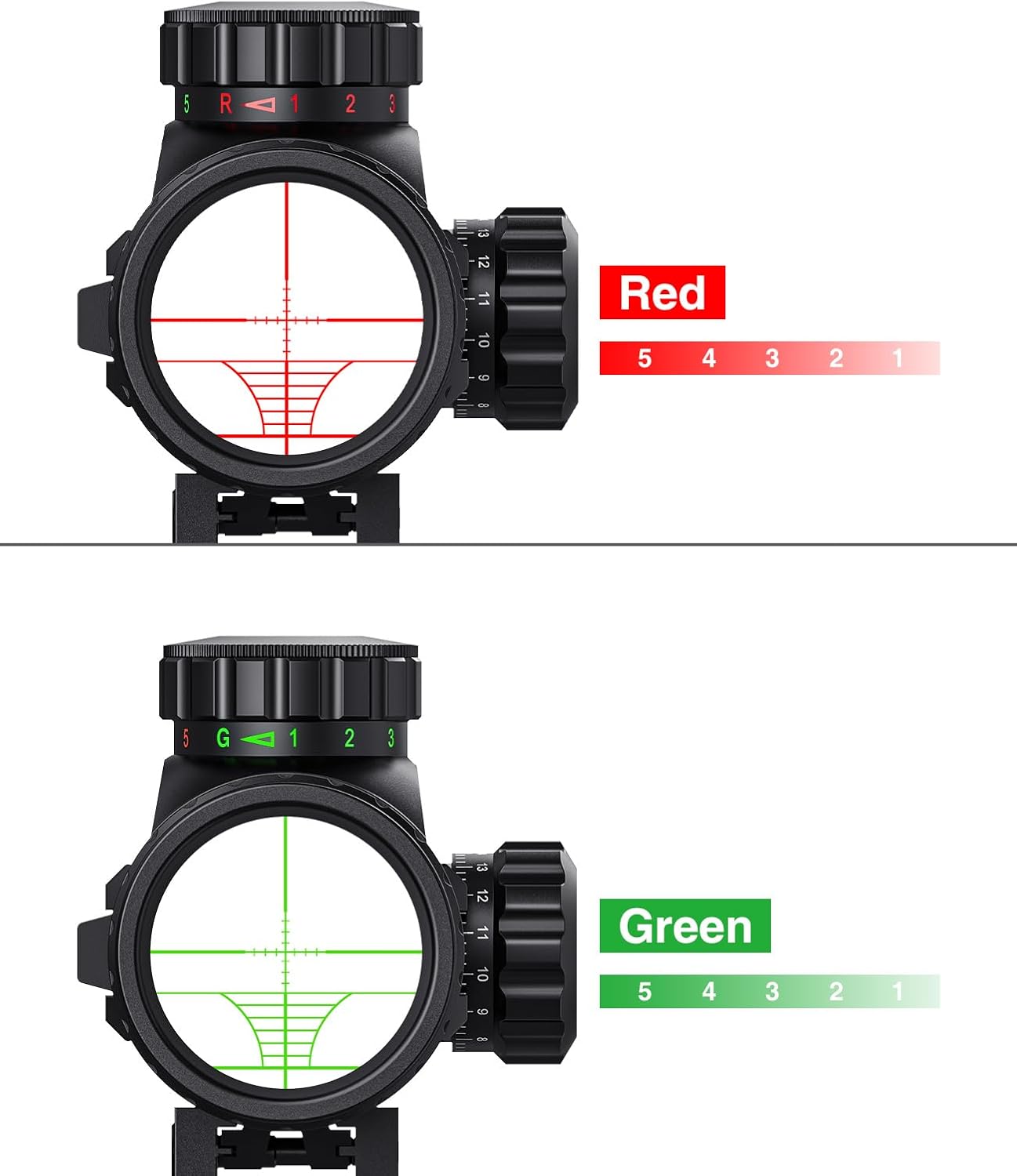 4-16x50 AO Hunting Rifle Scope Dual Illuminated Optics & Illuminated Reflex Sight 4 Holographic Reticle Red/Green Dot