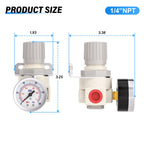 TAILONZ 1/4"NPT Pneumatic Pressure Regulator AR2000,White