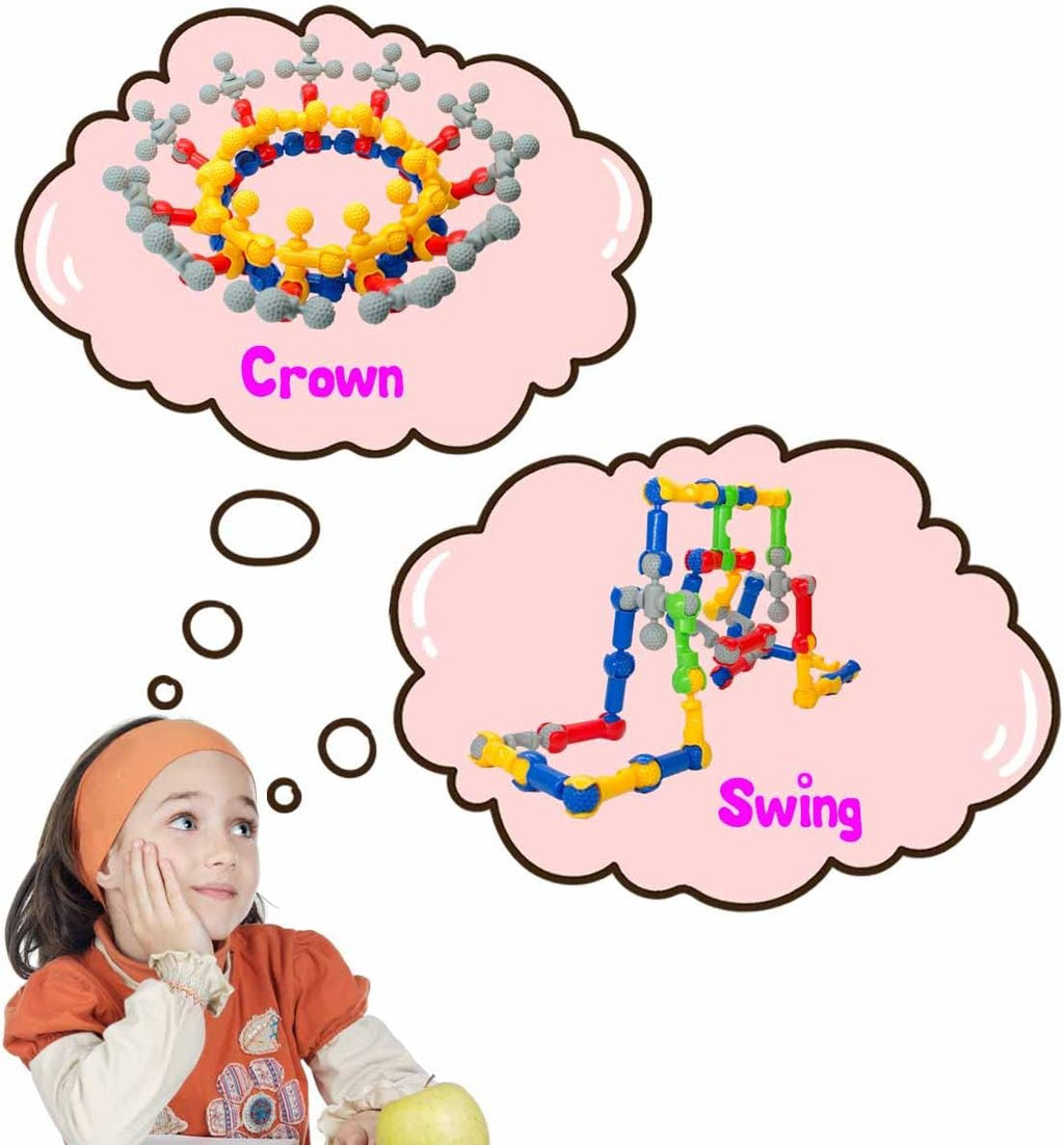 Building Blocks for Kids, 170 Pcs STEM Toys for Boys and Girls, Safe and Creative Toy for Age 3+, Educational