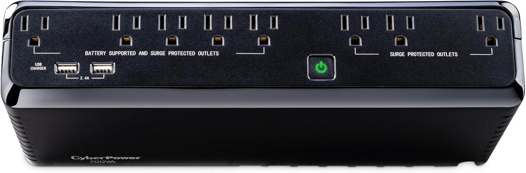SL700U Standby UPS Battery Backup and Surge Protector | Surge Protector, 700VA/370W, 8 Outlets, Slim Profile, UL