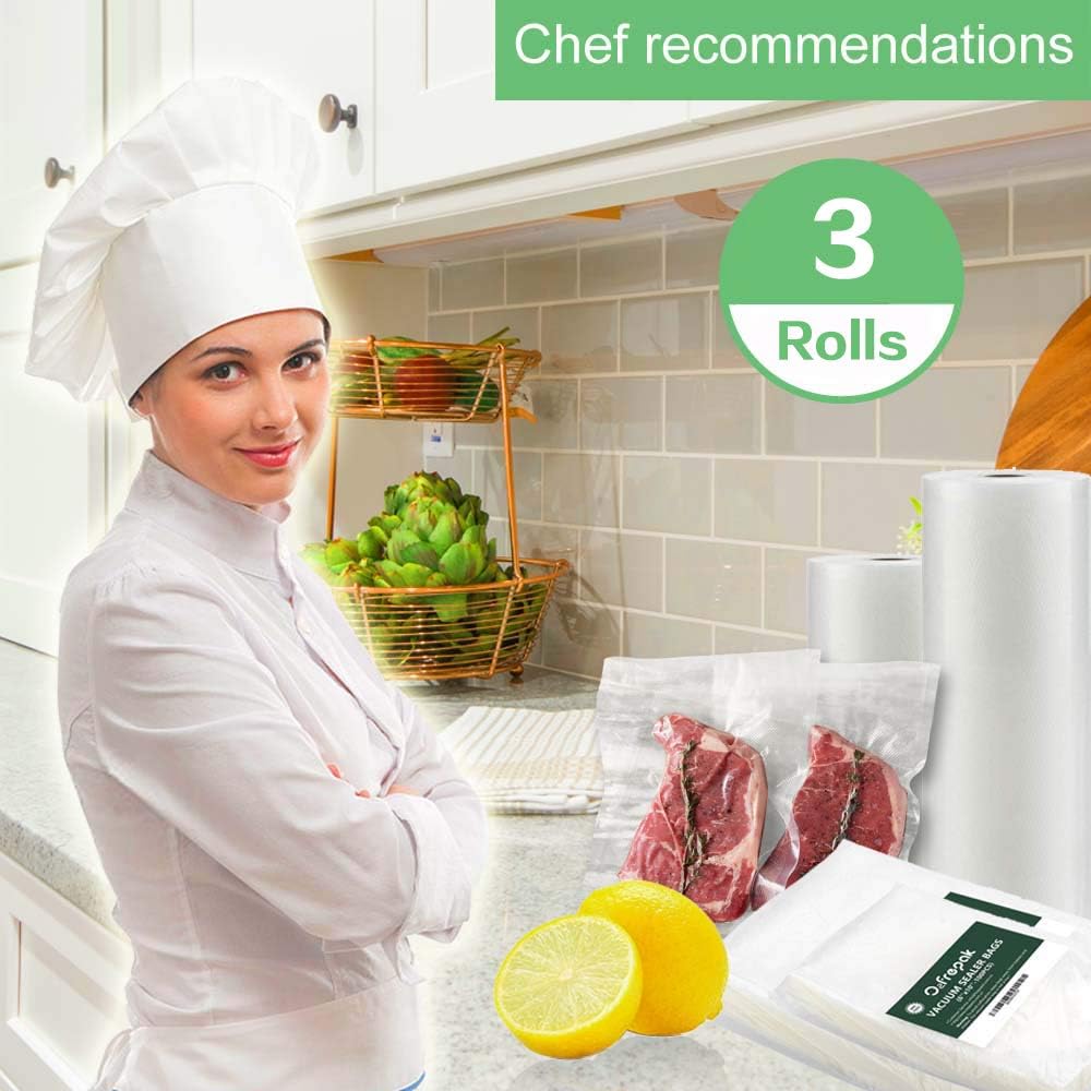 3Pack Vacuum Sealer Bags Rolls 11"x20' for Food Storage