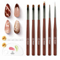 Nail Art Brushes, 6 Pcs Fingernail Art Design Pens