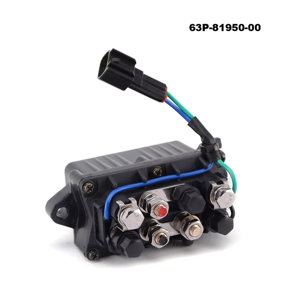 Starter Relay Solenoid Compatible with Yamaha F150 & 250 40-90 HP Outboard 63P-81950-00 63P8195000 F25D F40 F60 F70 F75 F50 F90 F115 F125