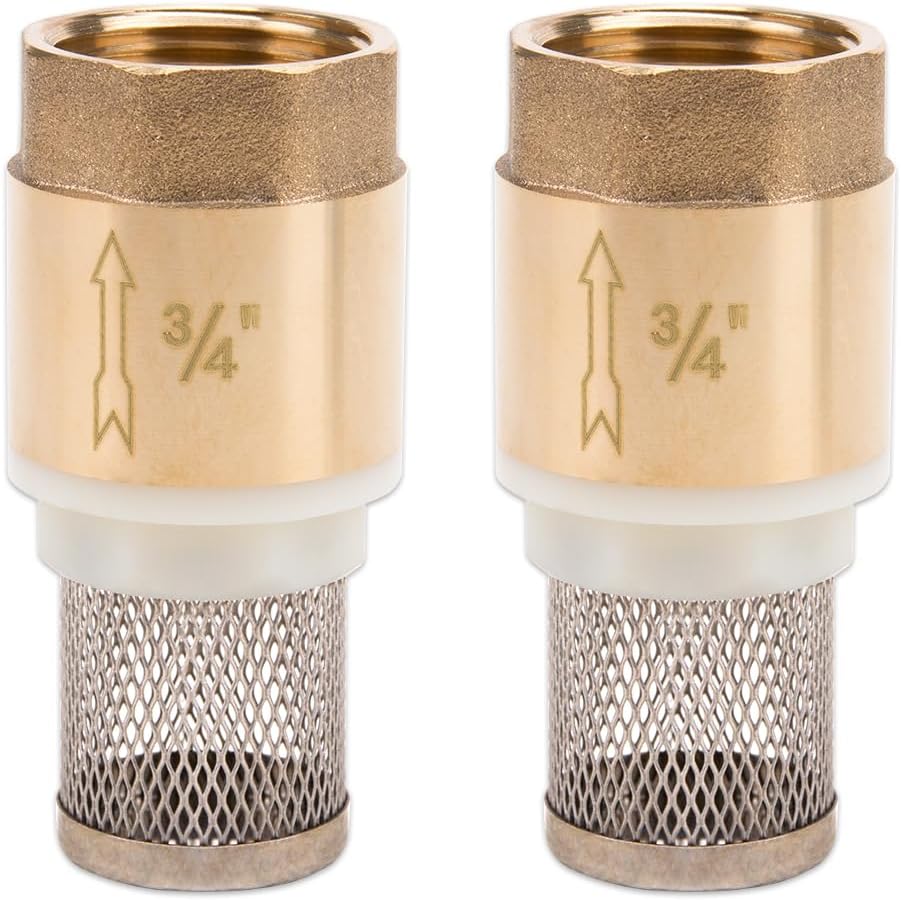 3/4" DN20 Brass Foot Valve with Filter Water Pump Bottom Valve