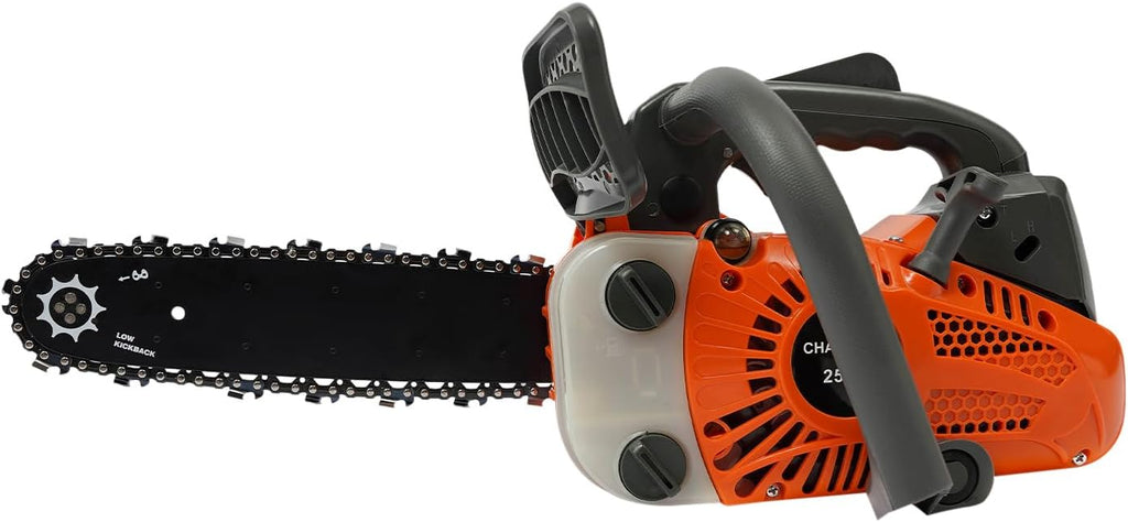 25.4cc Gas Chainsaw 12 Inch Gas Powered Chainsaw 2-Stroke Top Petrol Handheld Cordless Chain Saw for Trees Wood Cutting