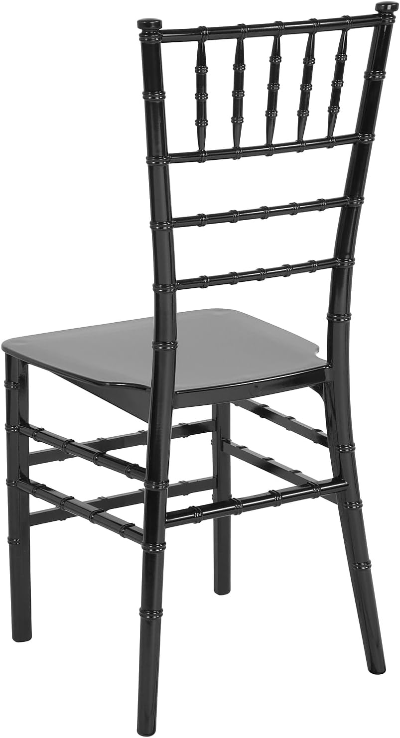 Hercules Stacking Resin Chiavari Chair, Mahogany, 2-Pack