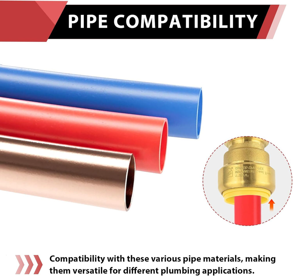 5Pcs EFIELD Push Fit Slip/Repair 1/2 Inch Coupling(PF104-5)