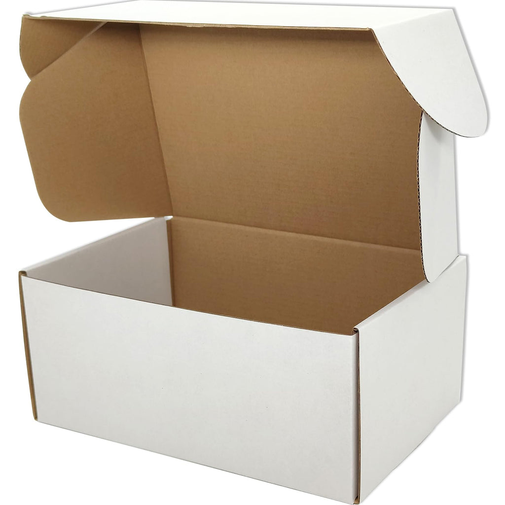 9x6x3 Shipping Boxes Set of 30, White Mailer Corrugated Cardboard Box