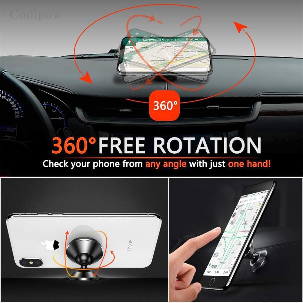 【2 Packs Magnetic Phone Holder for Car【Strong Magnet】 Phone Holders for Your Car Phone Holder Mount【4 Metal Plate】