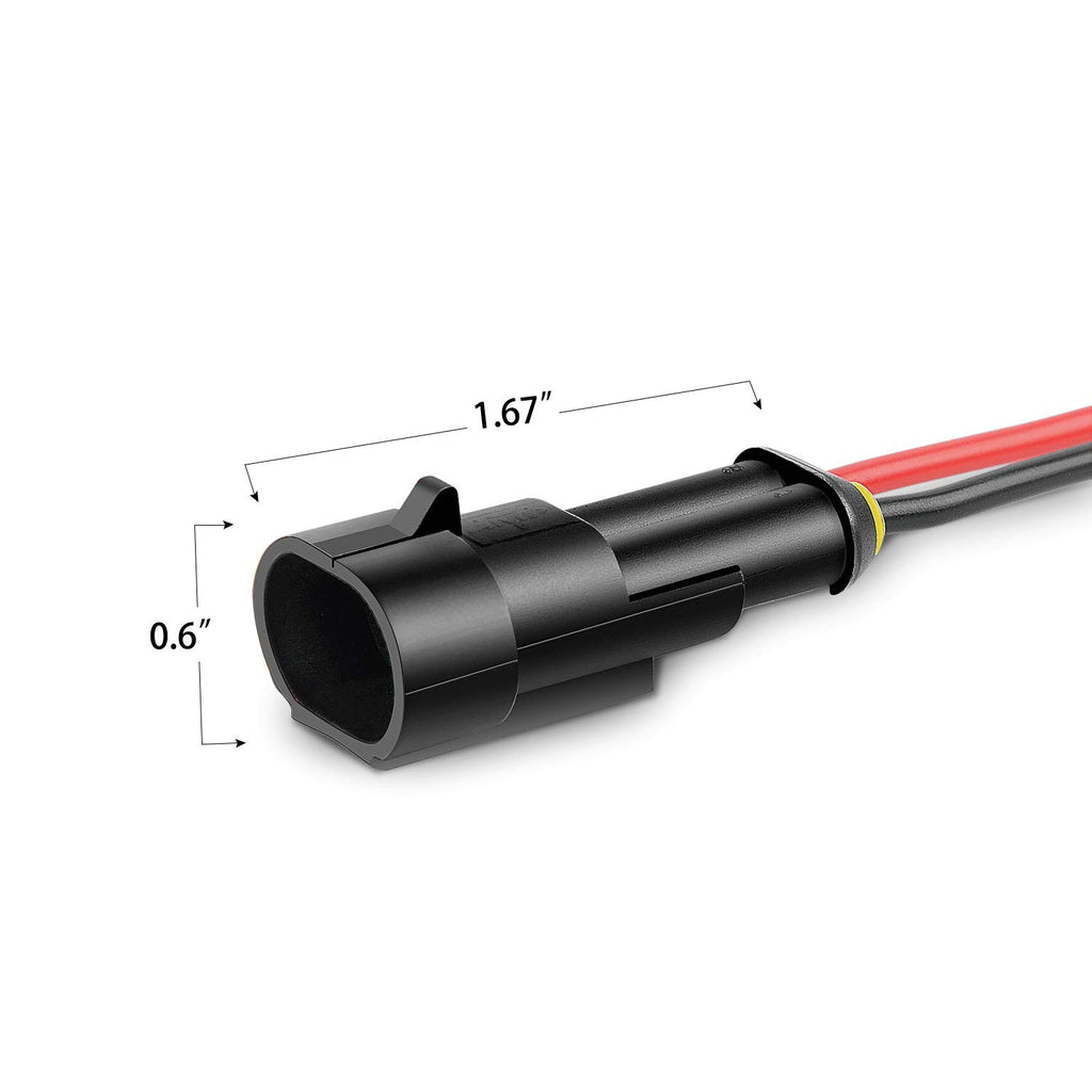 50020R 2Pin Way 16AWG Waterproof Wire 1.5mm Series Terminal Connector-10 Pack,2 Years Warranty