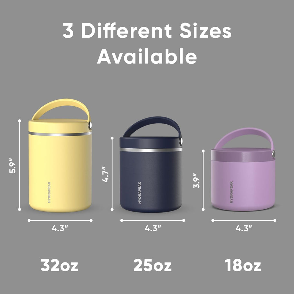 25oz Stainless Steel Vacuum Insulated Food Jar for Hot Food and Cold Food, Wide Mouth Leak-Proof Soup Jar for Adults