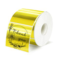 2"x2" Gold Square Thermal Label Stickers,Self-Adhesive Square Direct Thermal Labels,300 Sheets with Perforation Line
