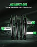 SCITOO Front Rear Shocks 4pcs for Hummer H3 Shock Absorbers