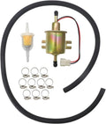 Electric Fuel Pump Kit Universal for All 12V Cars Trucks Boats Carburetor Lawn Mower, DC 12V (3-6PSI) Electric Fuel