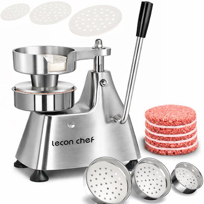3 in 1 Commercial Hamburger Press Patty Maker 4/5/6-Inch