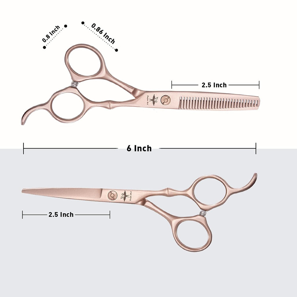Hair Cutting Scissors Thinning Shear Set Professional Barber 6 inch Texturizing Blending Shear Razor Edge Haircut