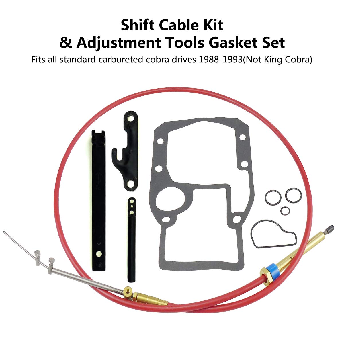 Qnbes Shift Cable Assembly Kit Fit for OMC Cobra 1986-1993 987661