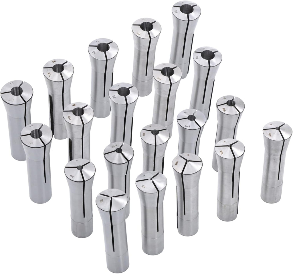findmall 20Pcs R8 Collet Set 1mm to 20mm Set Metric