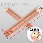 YESWELDER MIG Welding Gun Kit, 0.035" Tip-Nozzle-Diffuser-Adapter