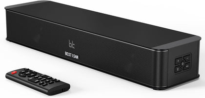 2.1ch Sound Bar with Built-in Subwoofer, 100W Peak Power, HDMI ARC/Opt/AUX/USB/Bluetooth 5.3, 3 EQ Modes & Volume