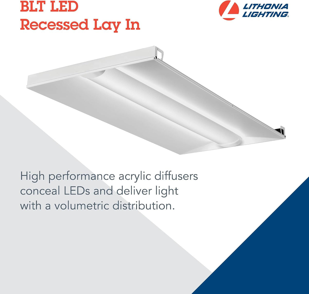Lithonia Lighting 2x4 LED Troffer Light, 4000 Lumens, 4000K Cool White