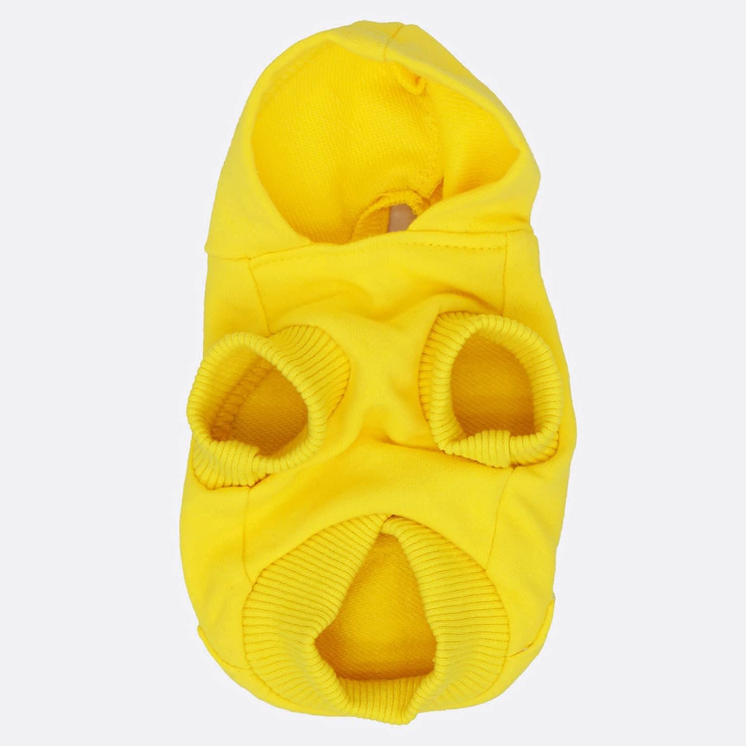 Dog Cotton Hoodies Sweatshirts for Small Dogs Chihuahua Puppy Clothes Cold Weather Coat-Yellow/XXS