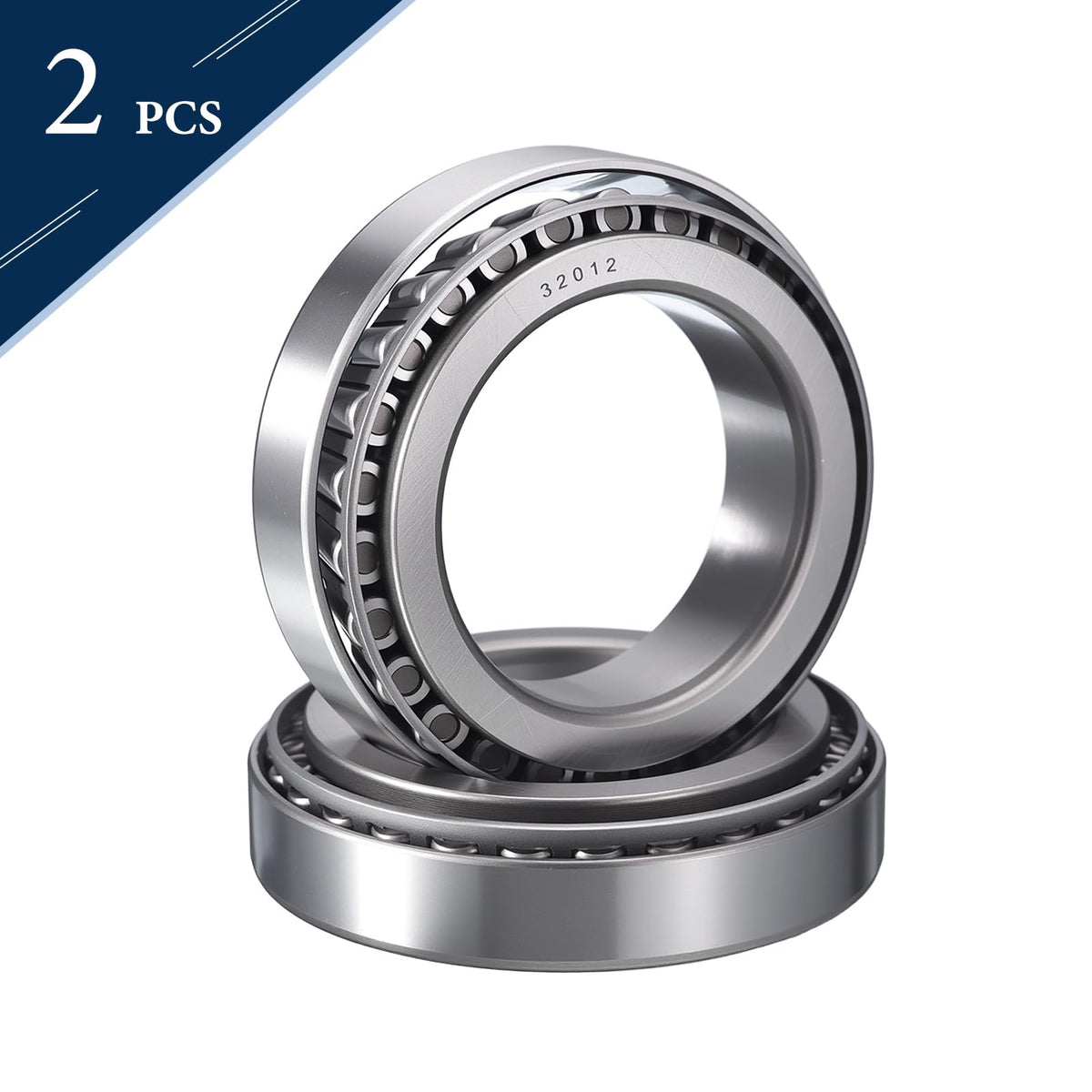 HIPicco 2 Pack 32012 Tapered Roller Bearing Cone and Cup Set
