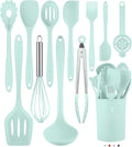 Kitchen Utensils Set-12 Pieces Silicone Cooking Utensils Set (Dishwasher Safe) 392°F Heat Resistant Spatula