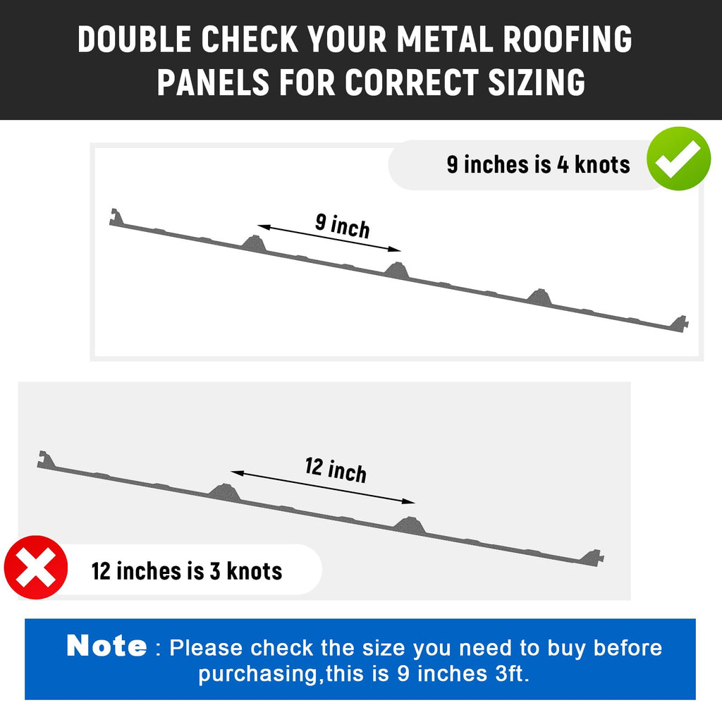 30 Pcs 9" Inside Metal Roof Foam Closure Strips R Panel Roofing