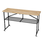 68.5" Adjustable Workbench, Heavy Duty Folding Work Table with Wheels, Workshop Tool Bench 2000 LBS, Metal with