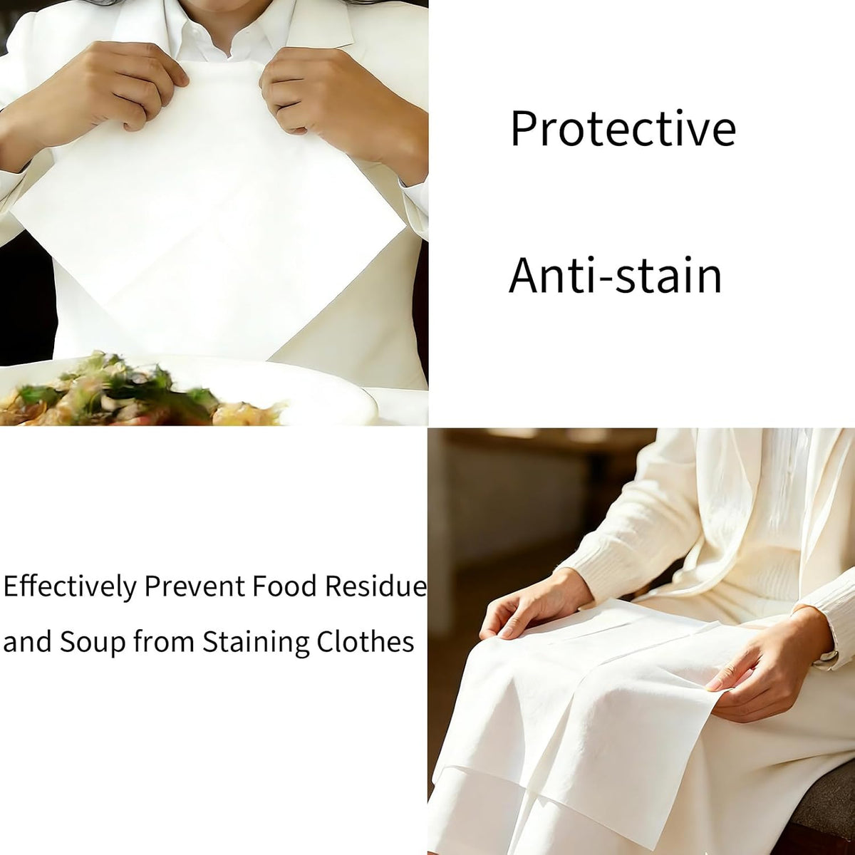 Disposable Paper Napkins Bulk for Everyday Use,White, 2-Ply, 800 Count