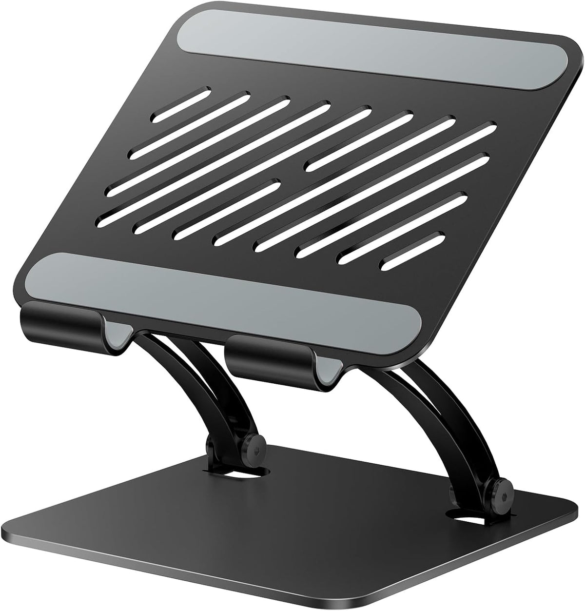 Tablet Holder Stand, Dual Rod Adjustable Aluminum Desktop Stand, Compatible with 4.7-16.9" iPads, Surface Tablets