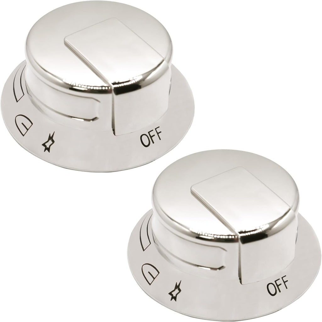 318569904 Cooktop Burner Control Knob (2Pack) Compatible with Frigidaire Electrolux Replaces 3514026 AP5809436 PS9495257 EAP9495257