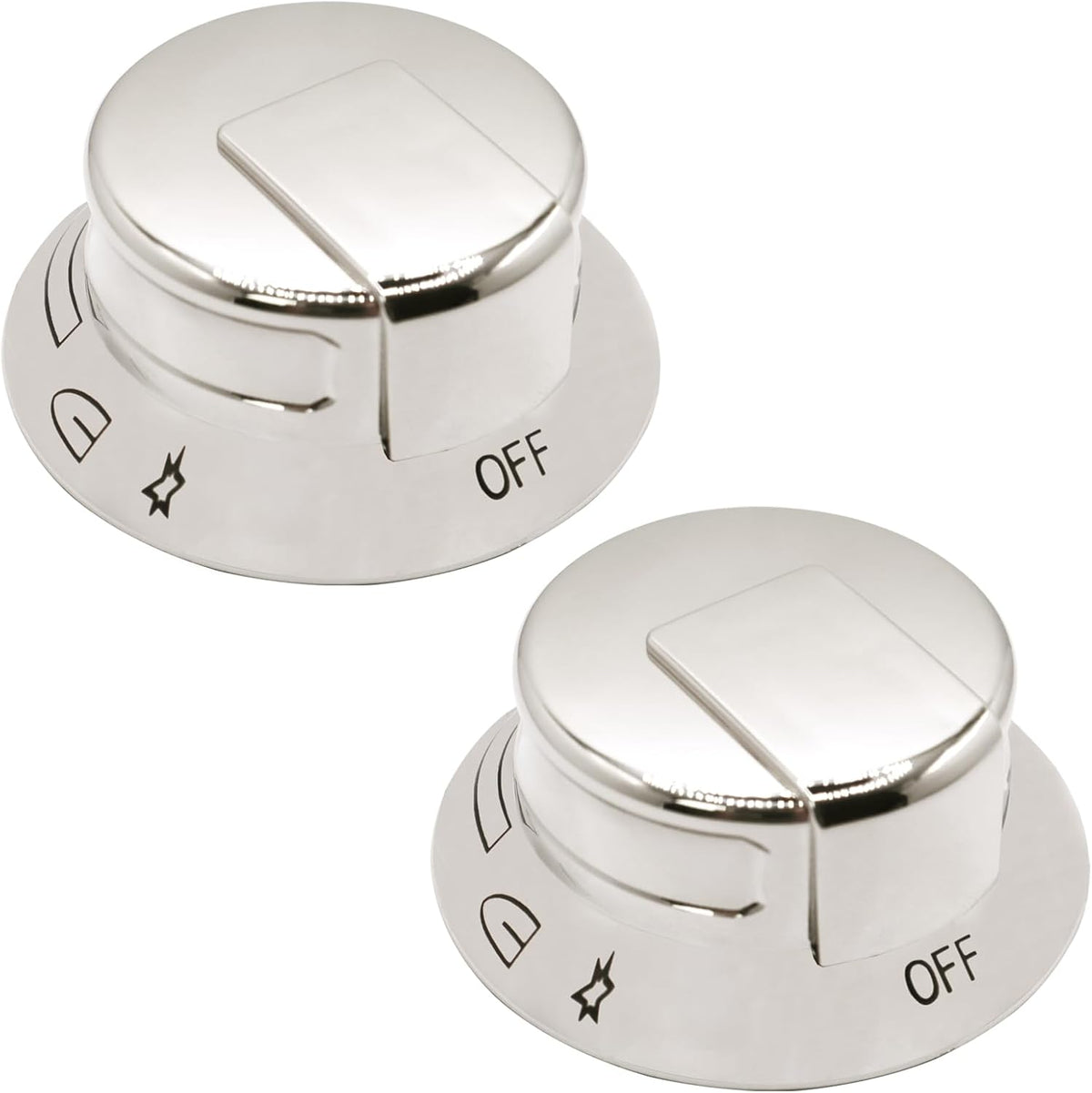 318569904 Cooktop Burner Control Knob (2Pack) Compatible with Frigidaire Electrolux Replaces 3514026 AP5809436 PS9495257 EAP9495257
