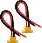 2pcs XT60E-F Female Plug XT60 Panel Mount Female Connector with 20CM 12AWG Cable for RC Lipo Battery FPV Racing Quadcopter Drone (XT60E-F Cable)